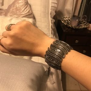 Charcoal silver bracelet